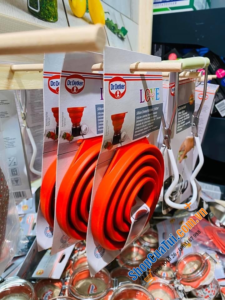 PHỄU RÓT NHIỀU SIZE SILICON DR OETKER.