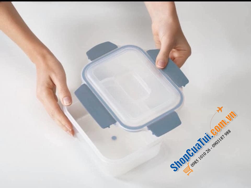 Hộp đựng cơm, Set 5 hộp đựng thực phẩm CAO CẤP Joseph Joseph màu ghi