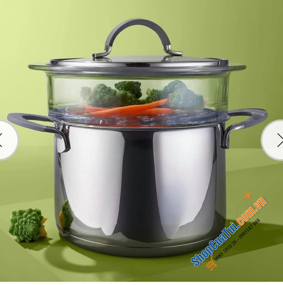 XỬNG HẤP THUỶ TINH BOROSILIKAT CAO CẤP 20 CM.