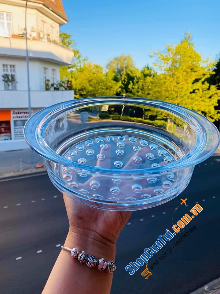 XỬNG HẤP THUỶ TINH BOROSILIKAT CAO CẤP 20 CM.