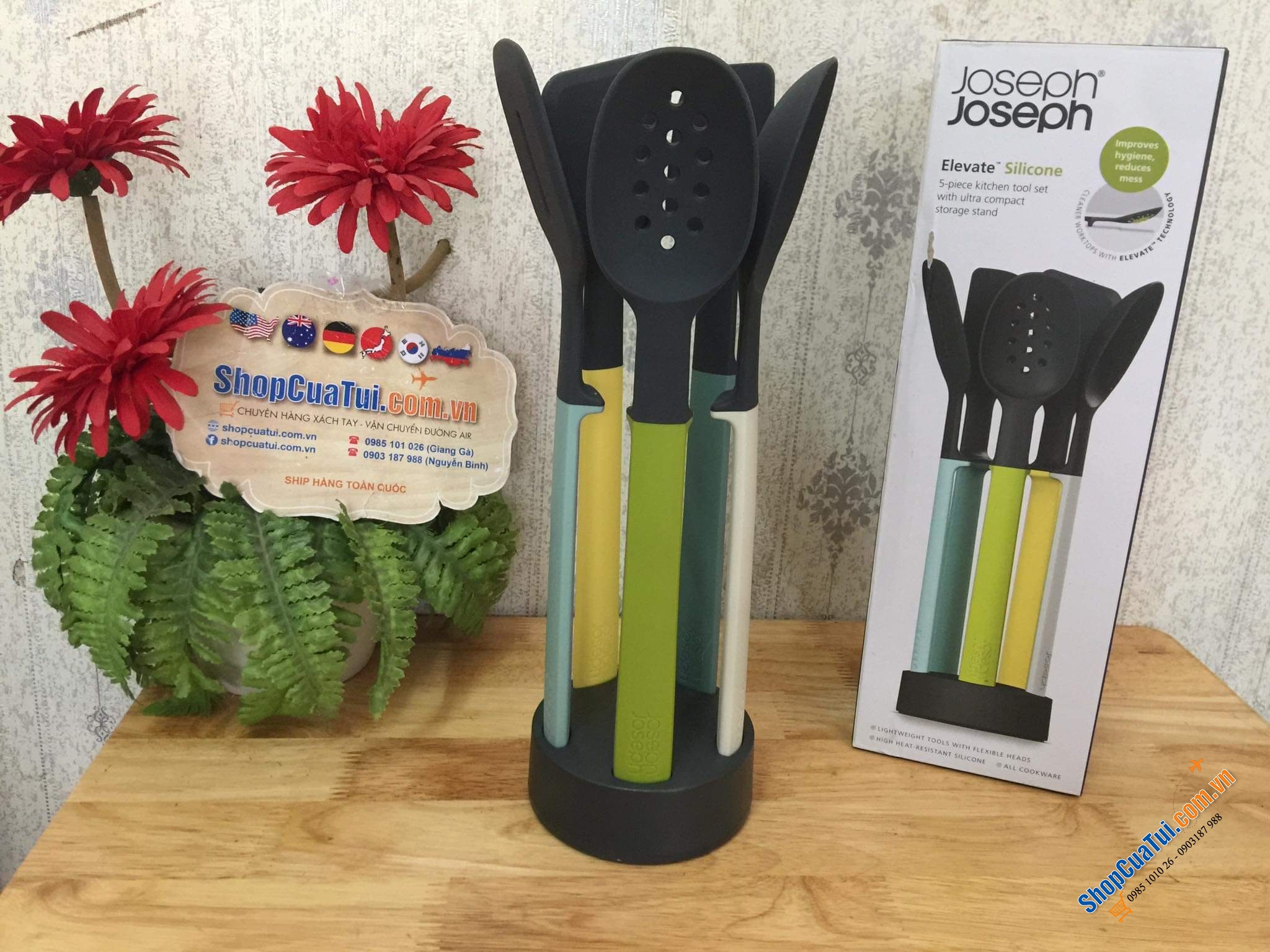 SET DỤNG CỤ NẤU ĂN 6 MÓN SILICON JOSEPH JOSEPH.