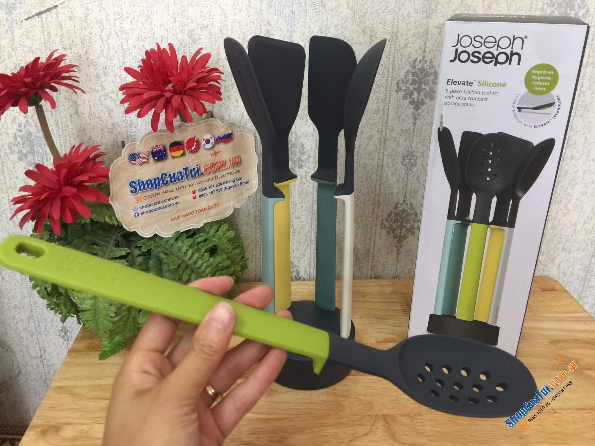 SET DỤNG CỤ NẤU ĂN 6 MÓN SILICON JOSEPH JOSEPH.