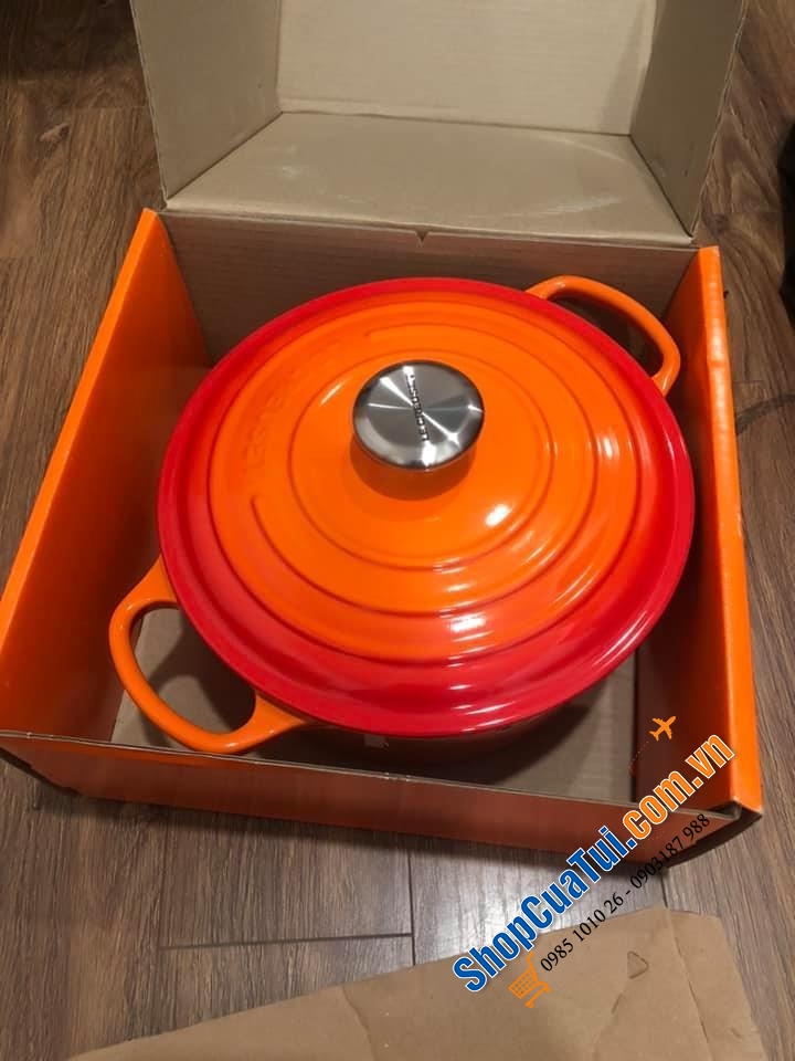 NỒI GANG LECREUSET 24CM - DUNG TÍCH 4,2L - MADE IN FRANCE