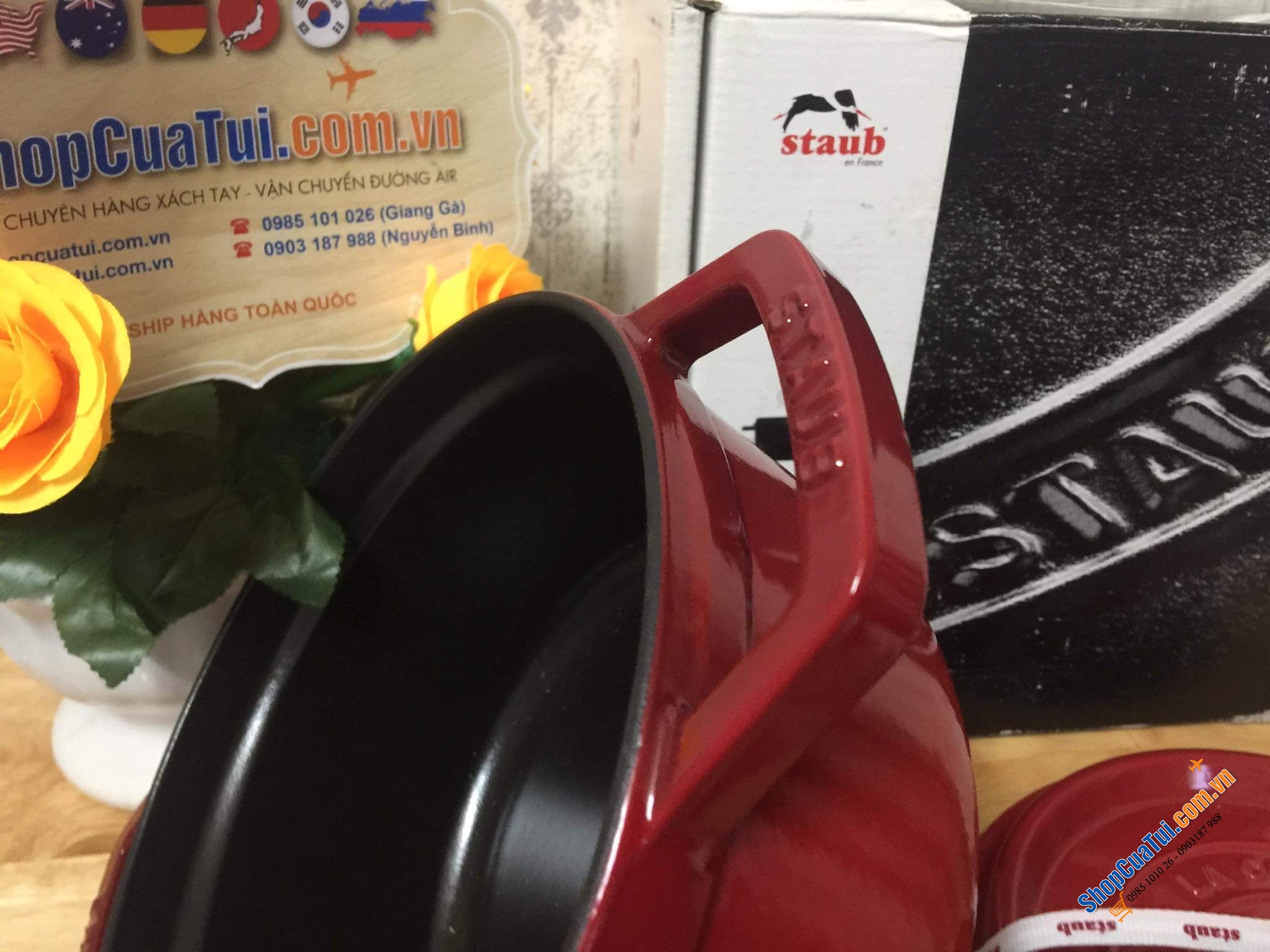 NỒI STAUB 18 CM MÀU ĐỎ RỰC RỠ (màu ĐỎ CHERRY)
