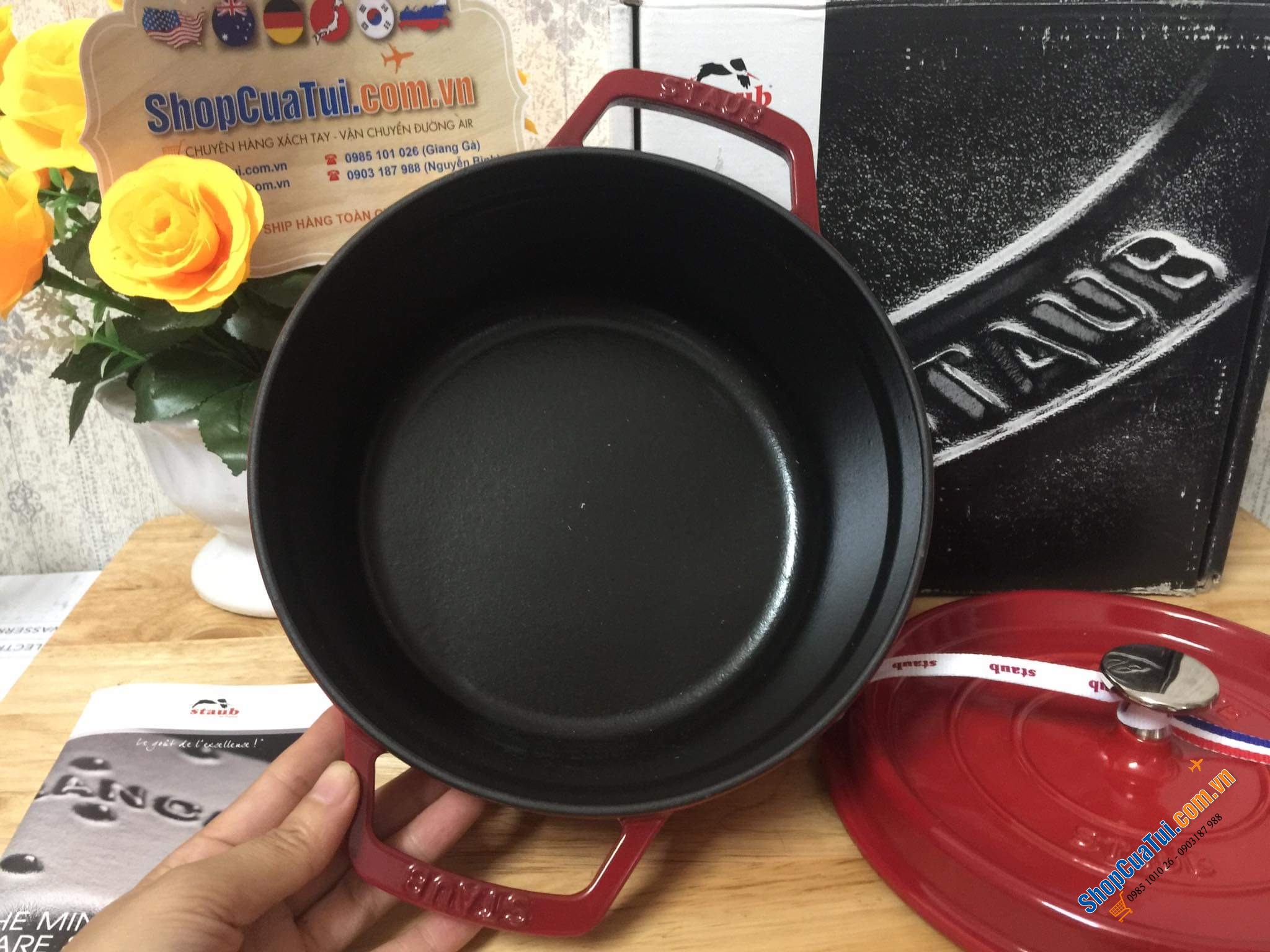 NỒI STAUB 18 CM MÀU ĐỎ RỰC RỠ (màu ĐỎ CHERRY)