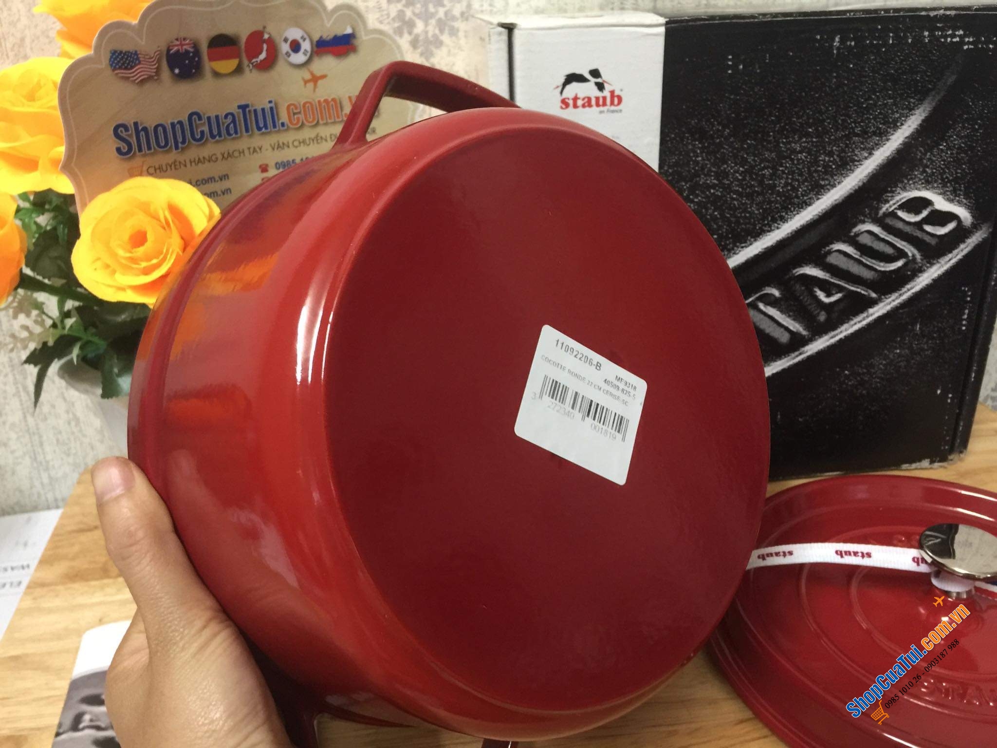 NỒI STAUB 18 CM MÀU ĐỎ RỰC RỠ (màu ĐỎ CHERRY)