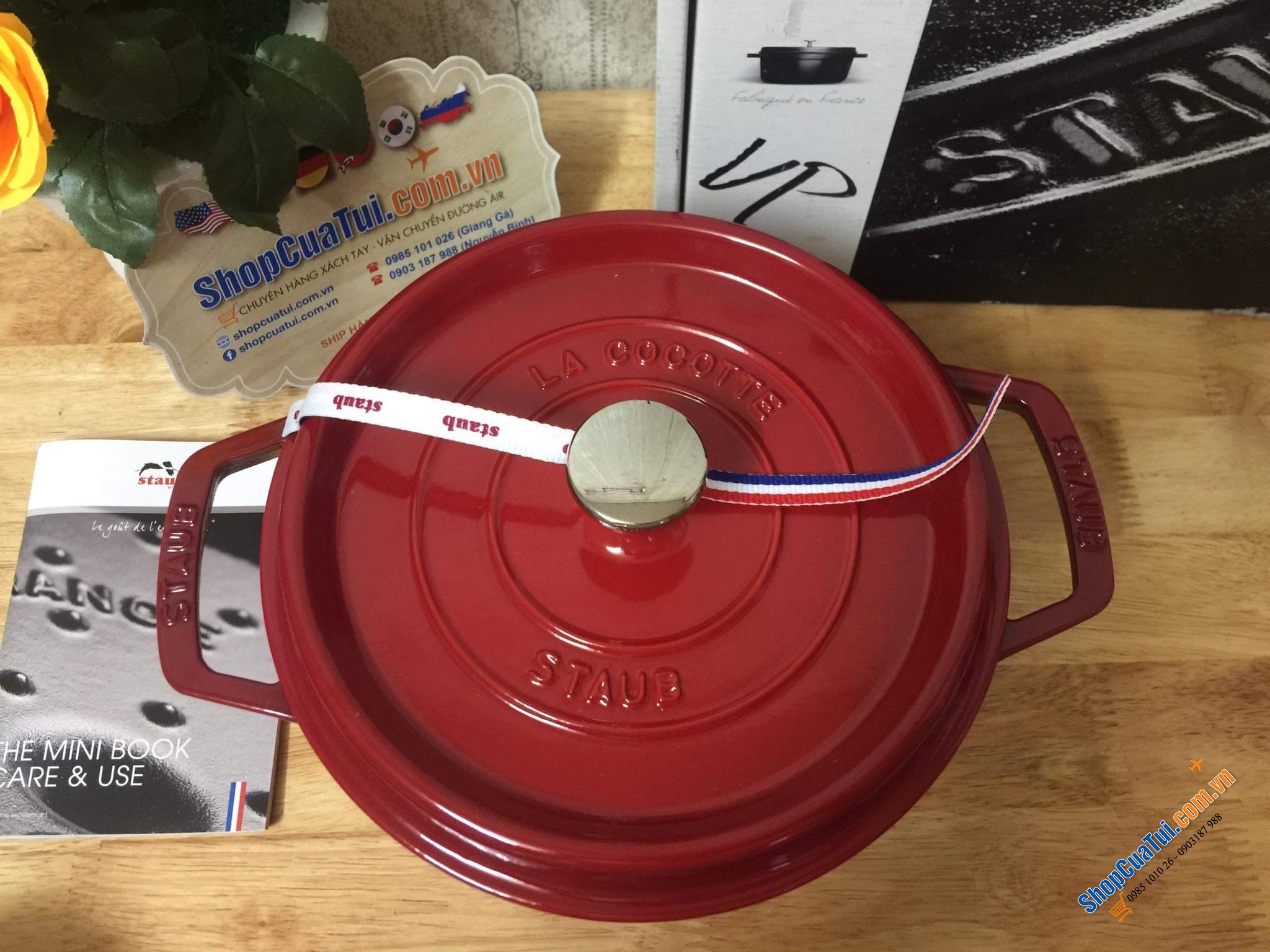 NỒI STAUB 18 CM MÀU ĐỎ RỰC RỠ (màu ĐỎ CHERRY)