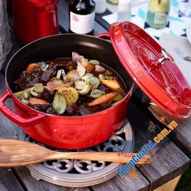 NỒI STAUB 18 CM MÀU ĐỎ RỰC RỠ (màu ĐỎ CHERRY)