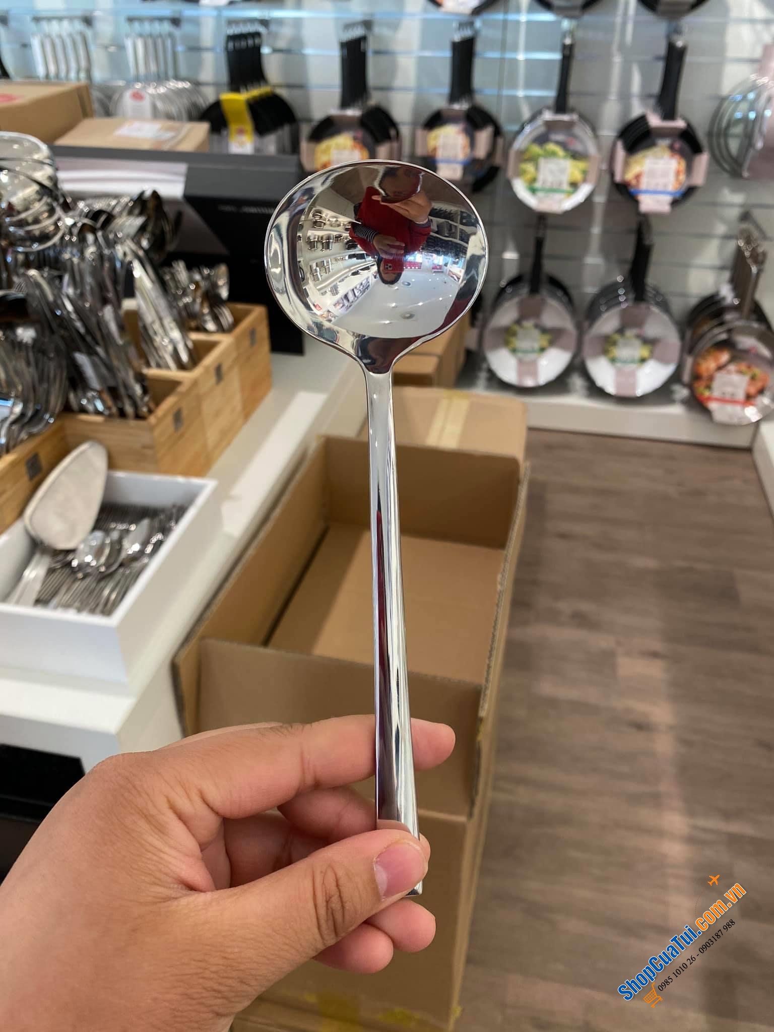 THÌA MÚC SỐT - NƯỚC CHẤM ZWILLING. - cán trơn 15cm