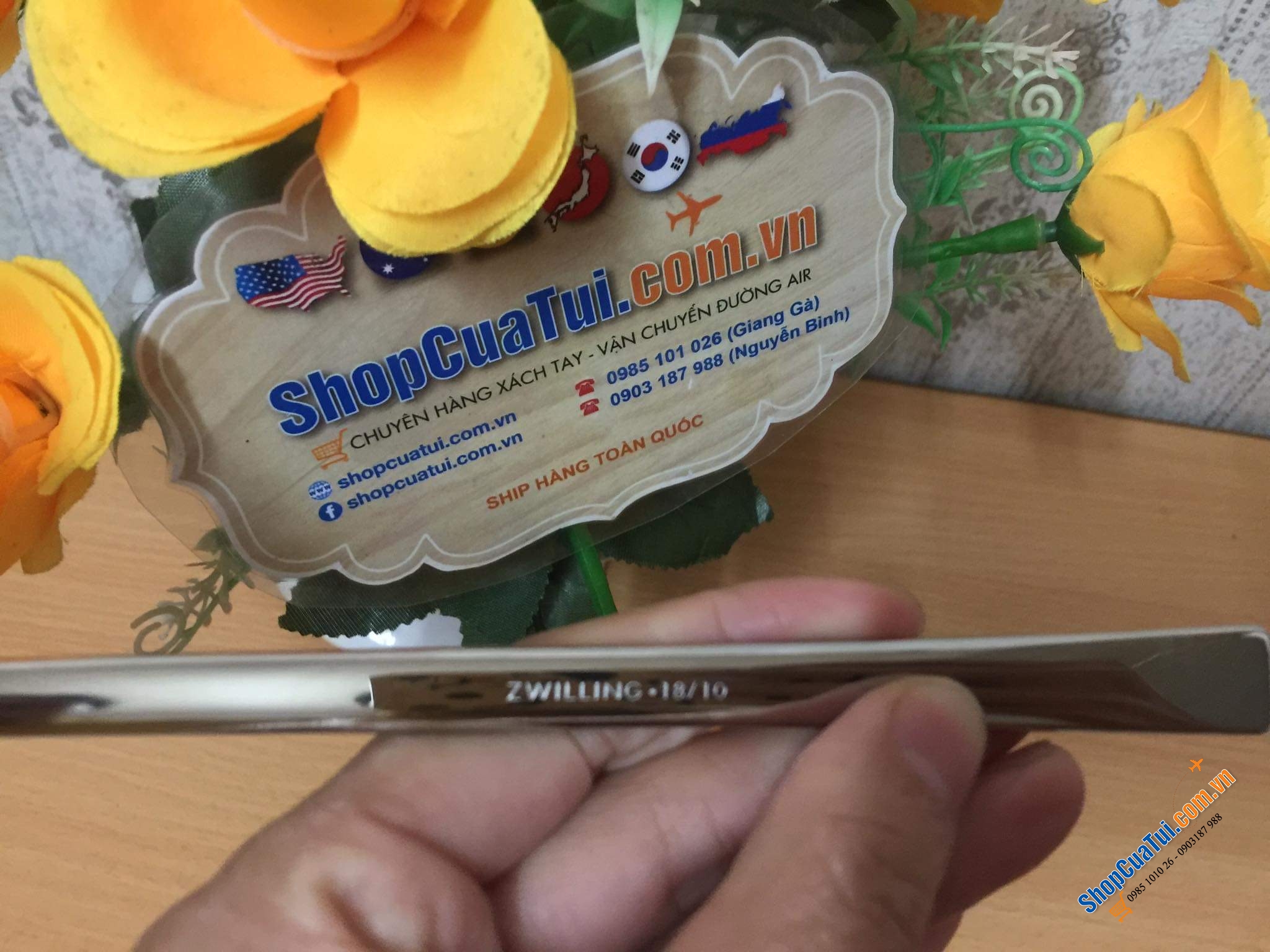 THÌA MÚC SỐT - NƯỚC CHẤM ZWILLING. - cán trơn 15cm