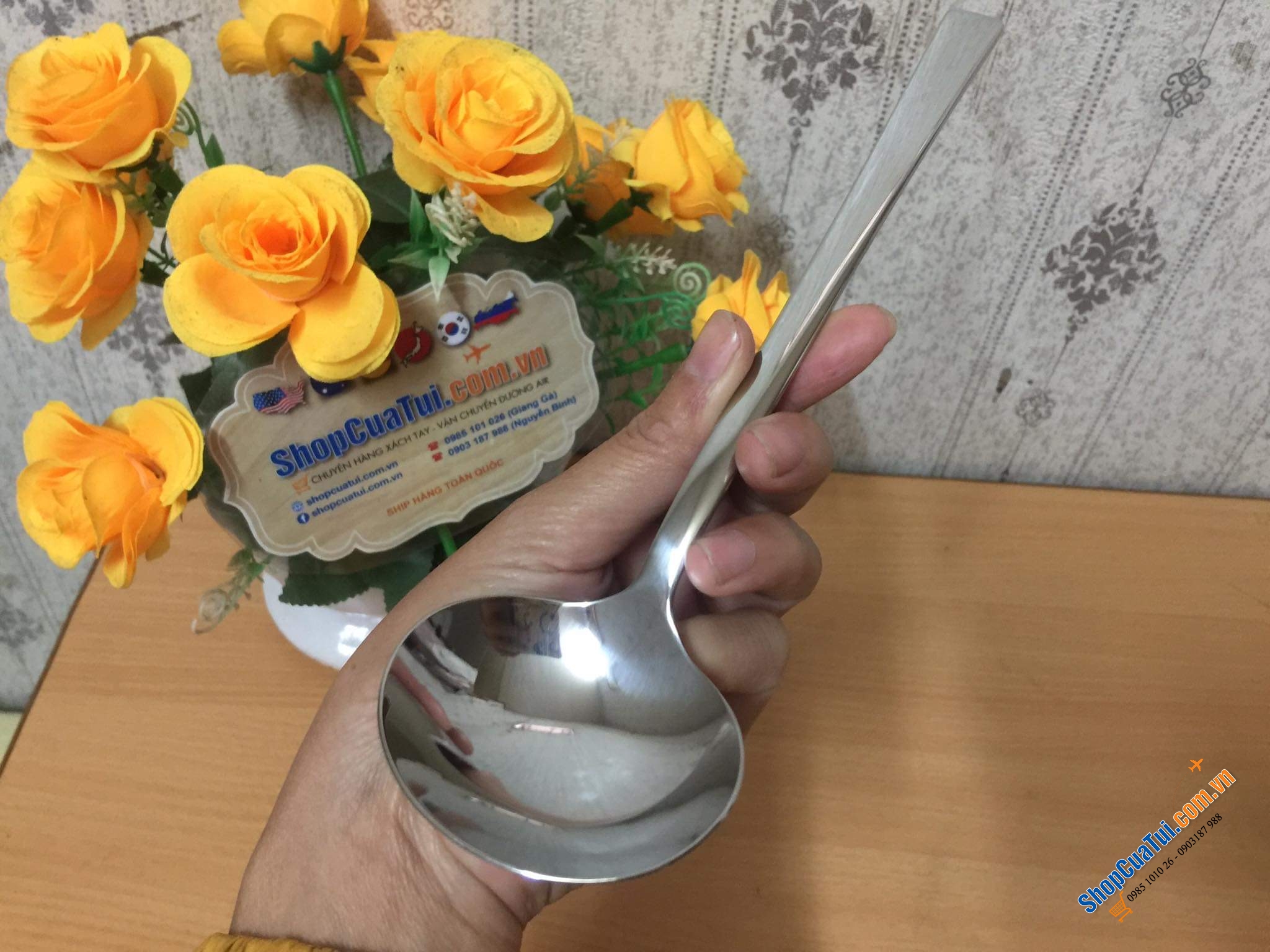 THÌA MÚC SỐT - NƯỚC CHẤM ZWILLING. - cán trơn 15cm