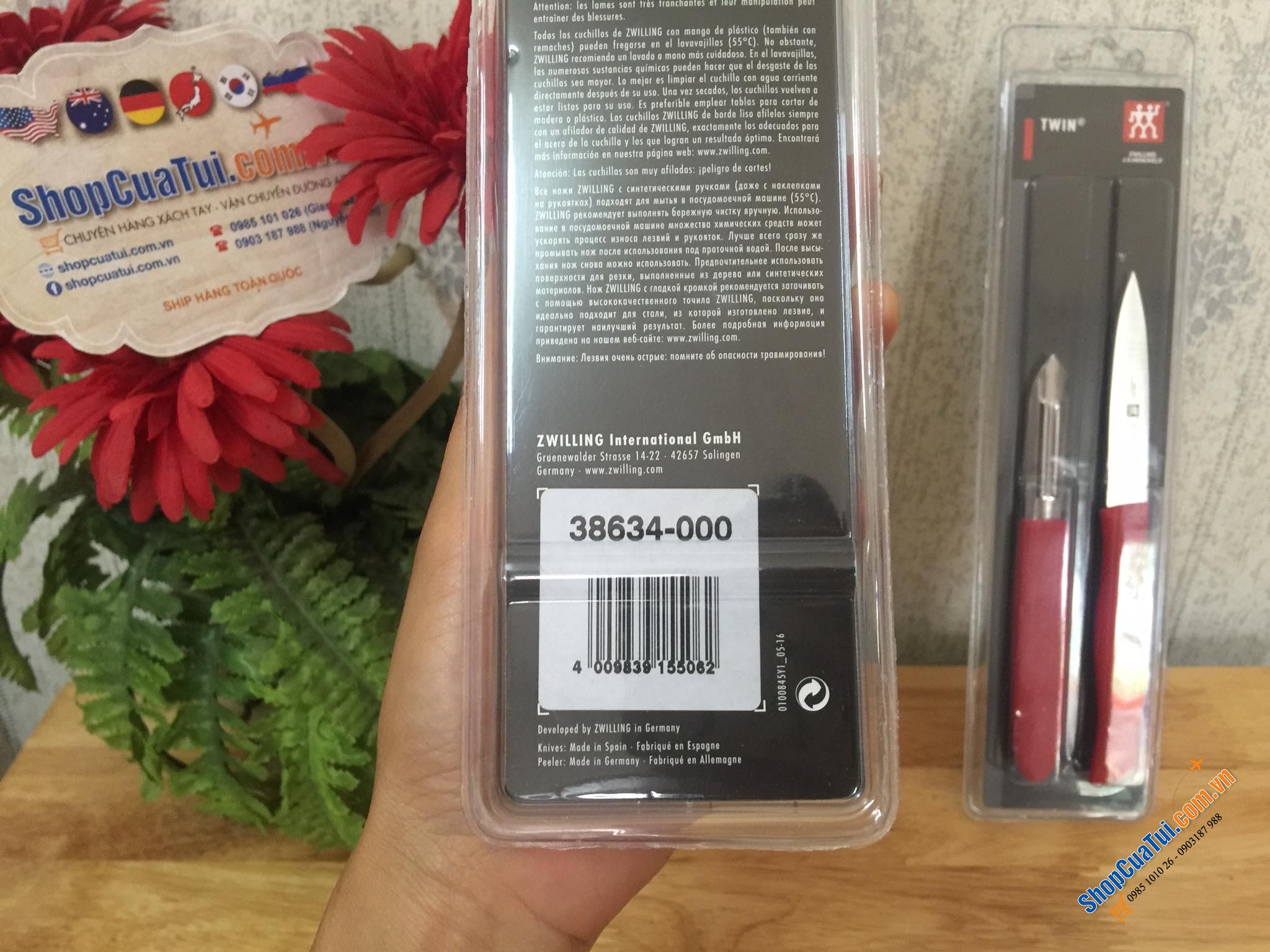 SET DAO GỌT TỈA KÈM NẠO ZWILLING