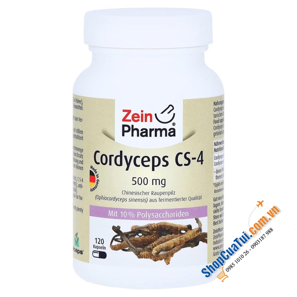Đông trùng hạ thảo của Đức Cordyceps Cs-4  Của Hãng Zein Pharma -  made in Germany.