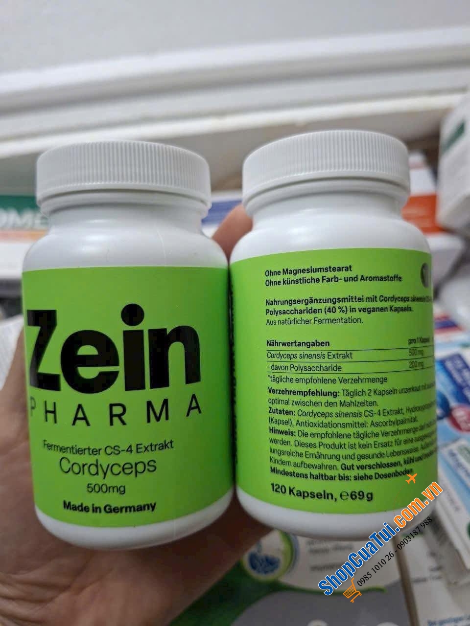 Đông trùng hạ thảo của Đức Cordyceps Cs-4  Của Hãng Zein Pharma -  made in Germany.