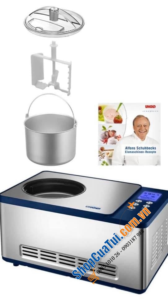 Máy làm kem UNOLD 48818 LÀM LẠNH TỰ ĐỘNG TRỰC TIẾP- Xứng đáng là máy làm kem gia đình số 1