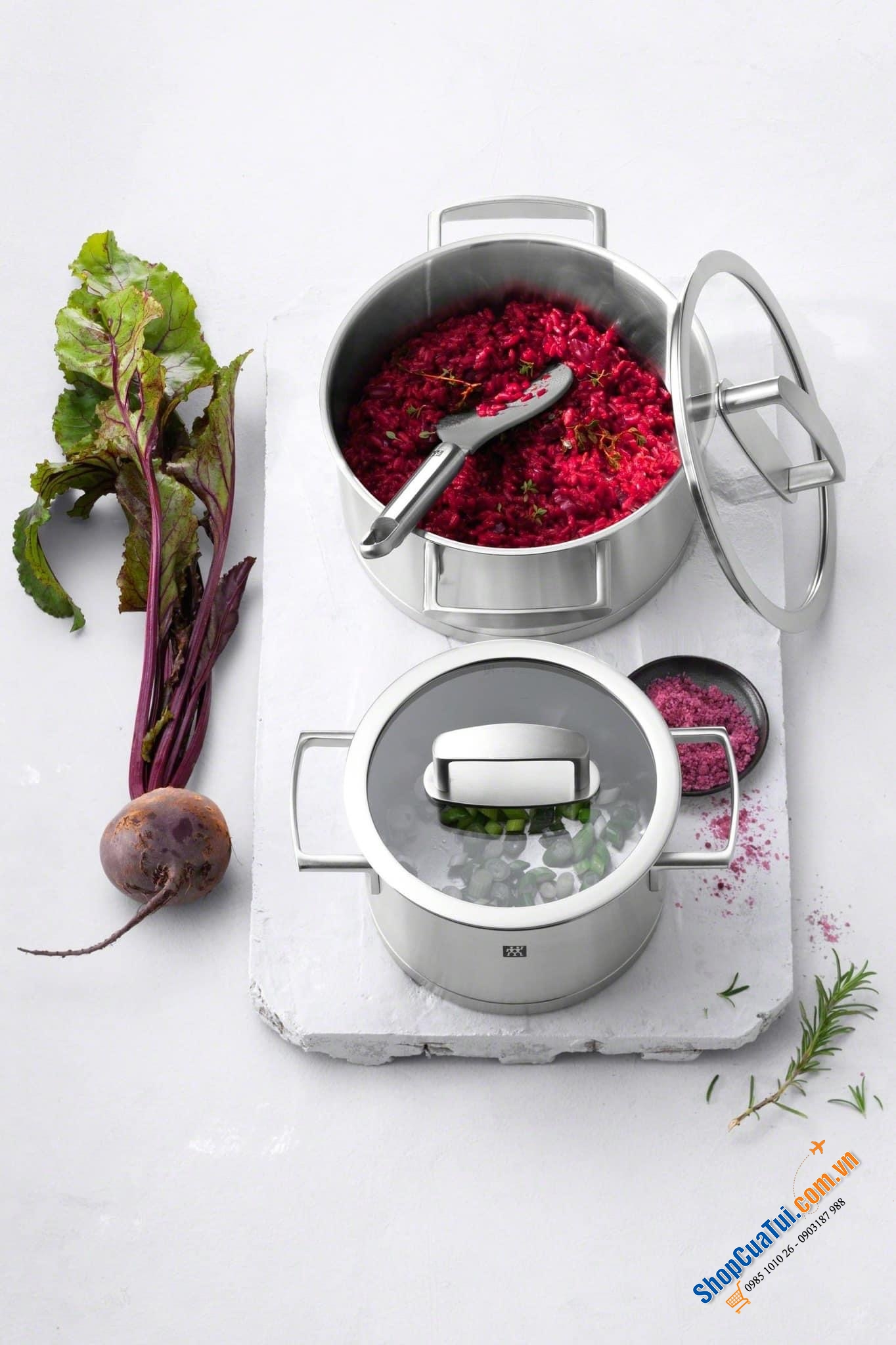 BỘ NỒI ZWILLING VITALITY 5 MÓN VUNG KÍNH - Khoẻ khoắn, hiện đại
