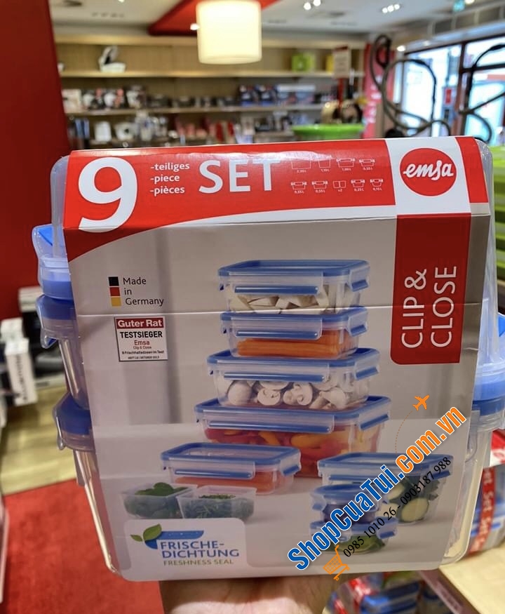 Set Hộp đựng thực phẩm Emsa 9 món.