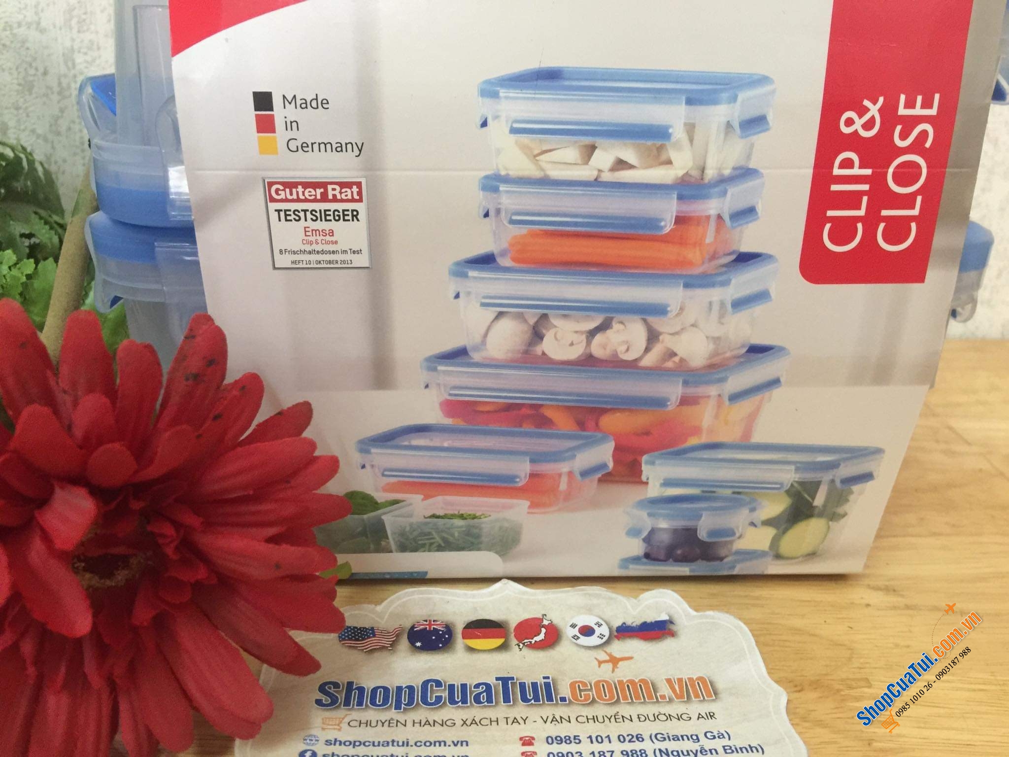 Set Hộp đựng thực phẩm Emsa 9 món.