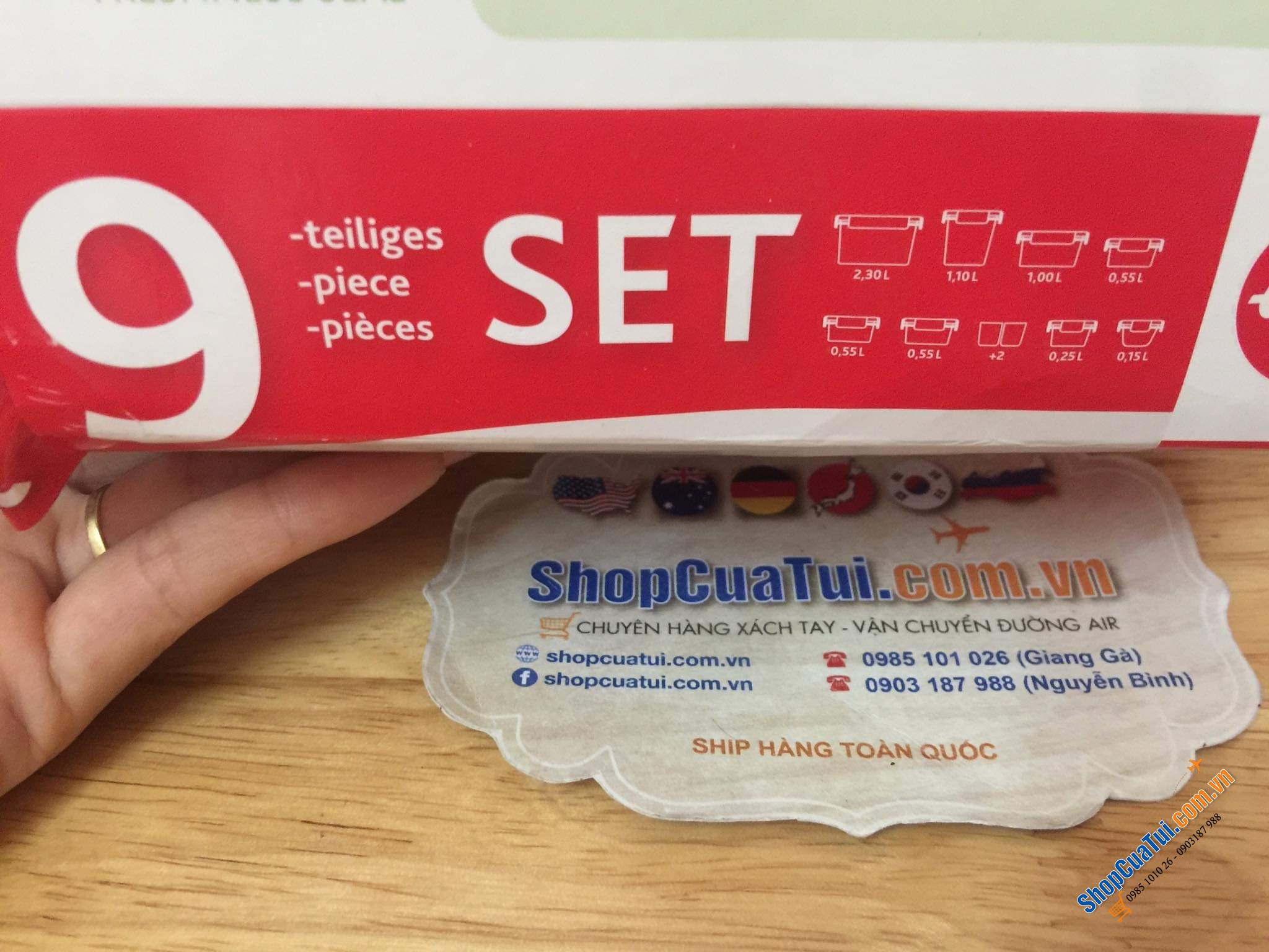 Set Hộp đựng thực phẩm Emsa 9 món.