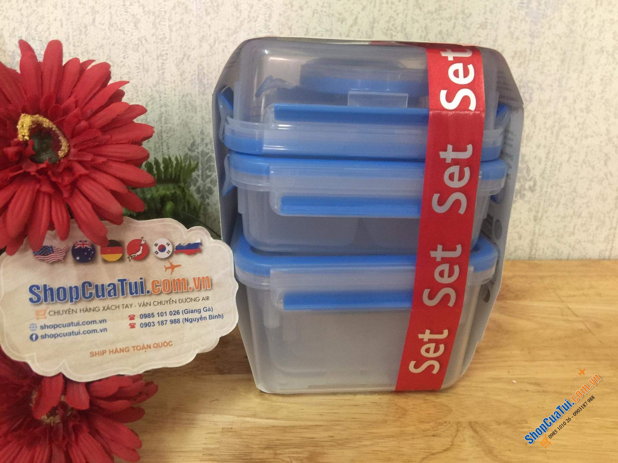 Set Hộp đựng thực phẩm Emsa 9 món.