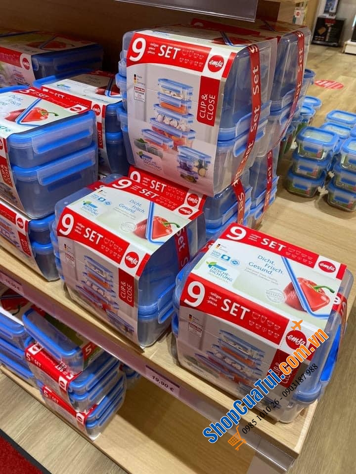 Set Hộp đựng thực phẩm Emsa 9 món.