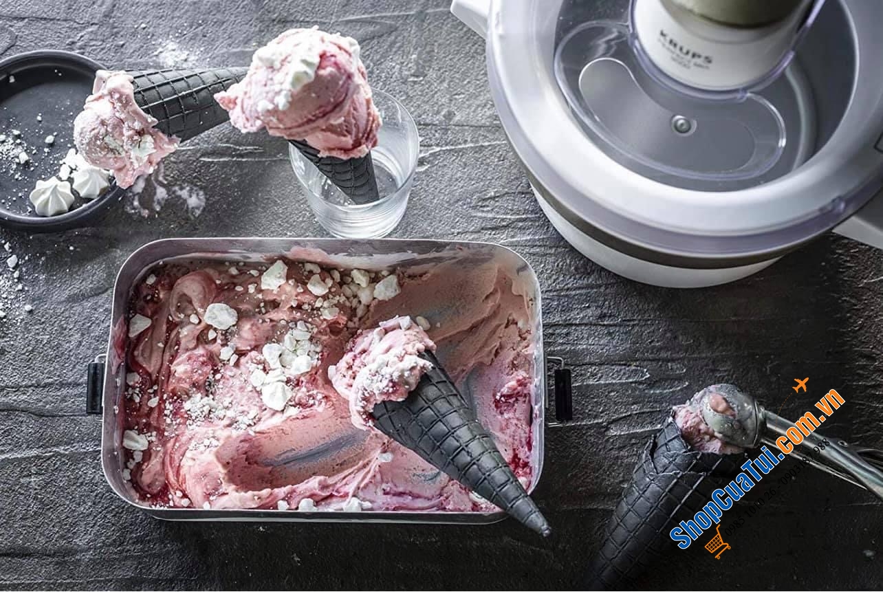 MÁY LÀM KEM KRUPS PERFECT làm được 1kg kem/lần