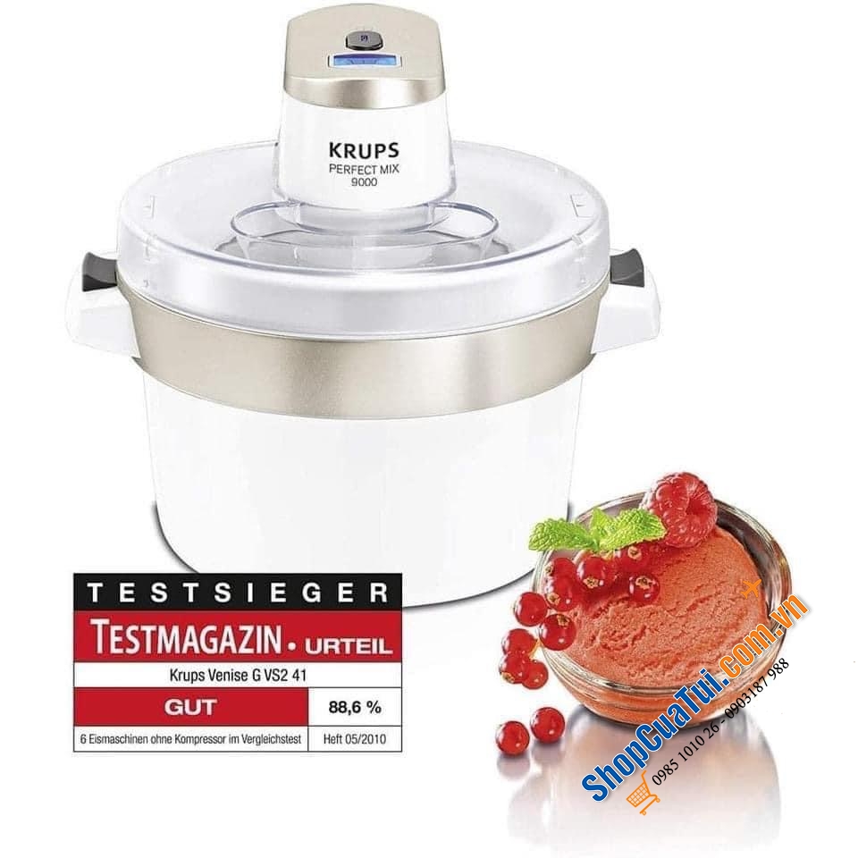 MÁY LÀM KEM KRUPS PERFECT làm được 1kg kem/lần