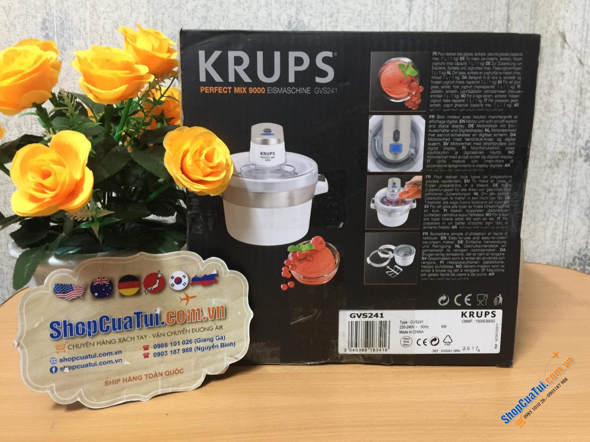 MÁY LÀM KEM KRUPS PERFECT làm được 1kg kem/lần