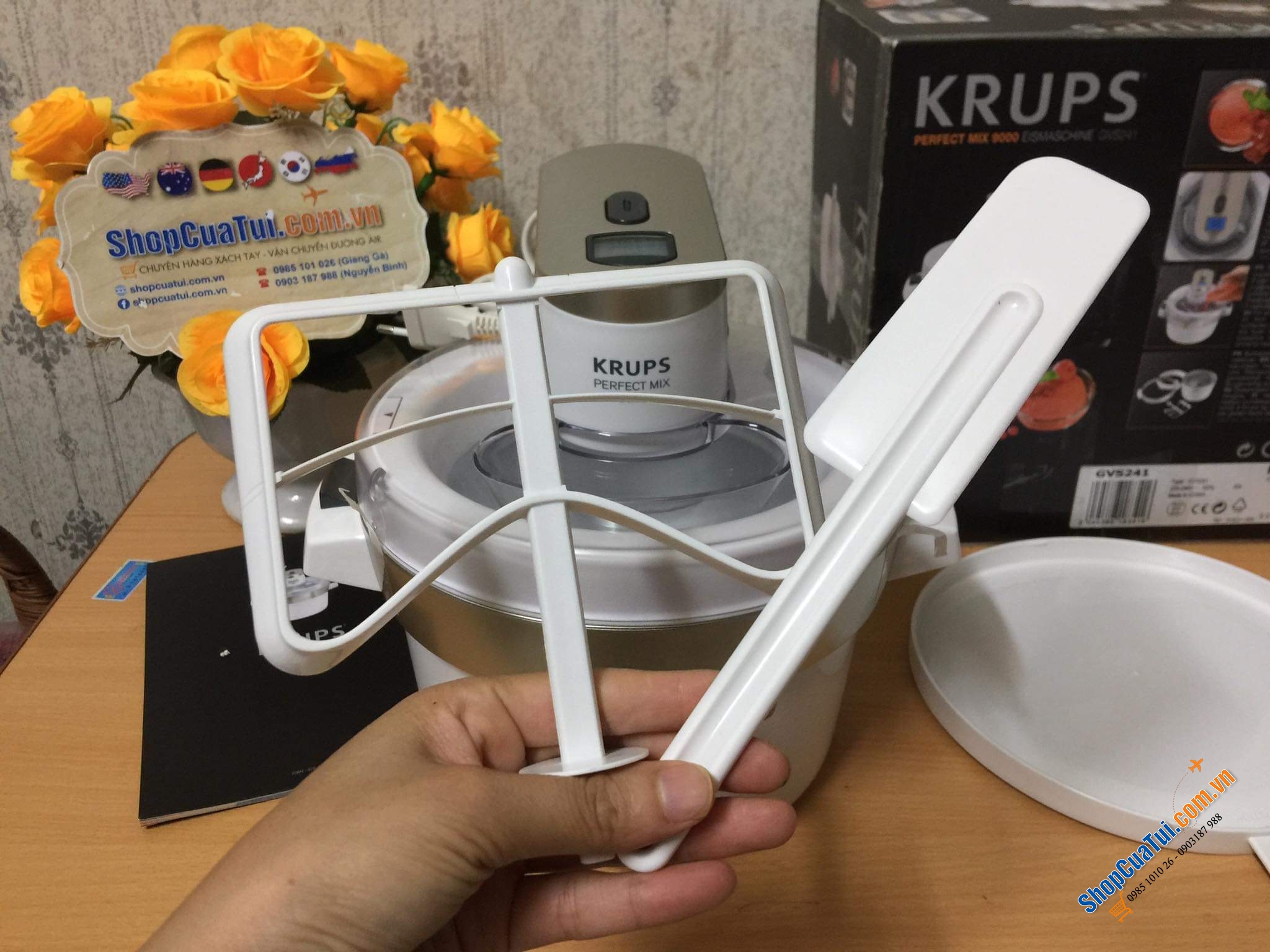MÁY LÀM KEM KRUPS PERFECT làm được 1kg kem/lần