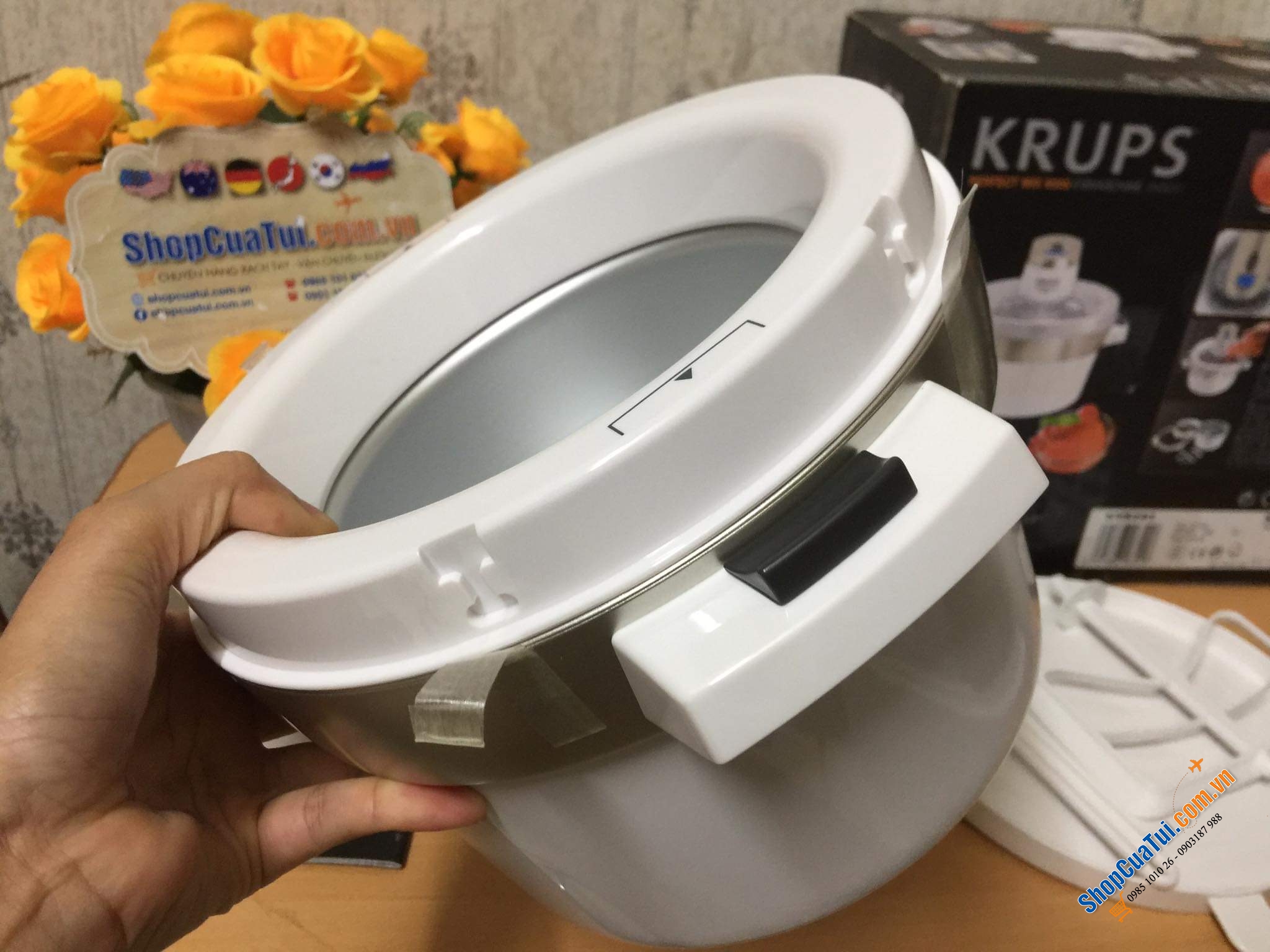 MÁY LÀM KEM KRUPS PERFECT làm được 1kg kem/lần