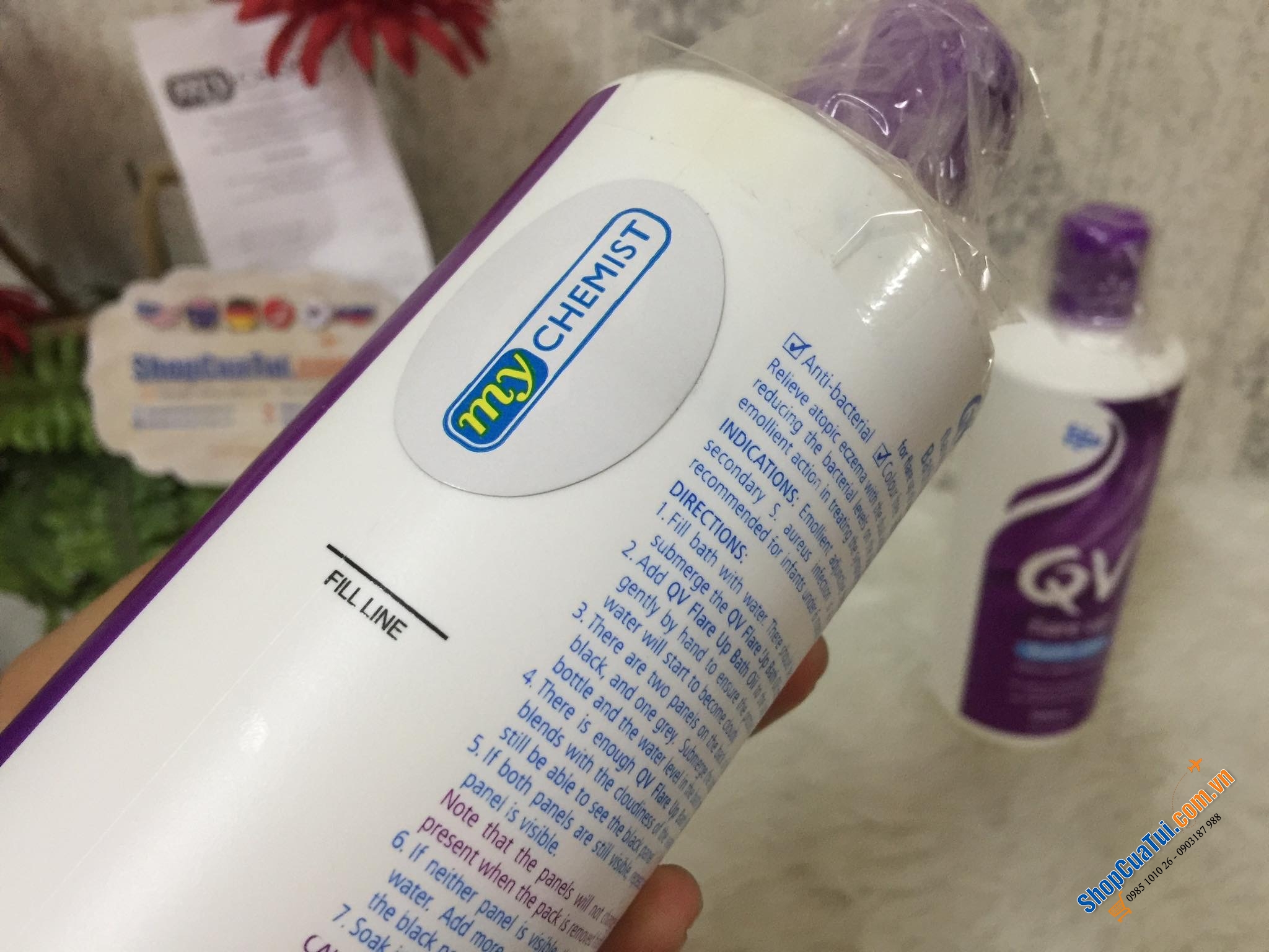 Dầu tắm QV Flare Up Bath Oil 500Ml Eczema Prone chuyên dành cho da chàm, ngứa