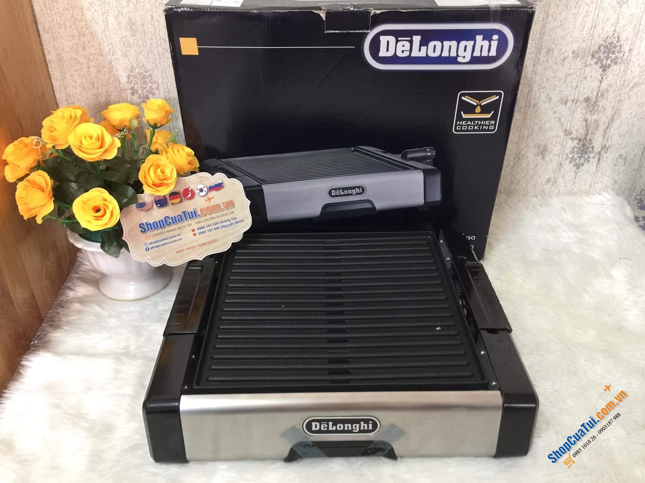 BẾP NƯỚNG ĐIỆN DELONGHI VUÔNG BG400.