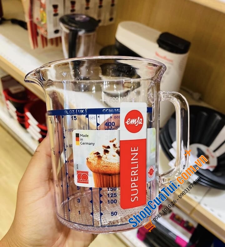 CỐC ĐO THỂ TÍCH - TRỌNG LƯỢNG EMSA - MADE IN GERMANY.