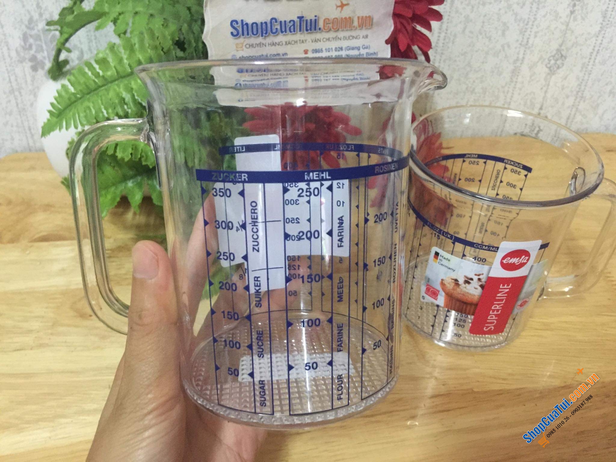 CỐC ĐO THỂ TÍCH - TRỌNG LƯỢNG EMSA - MADE IN GERMANY.