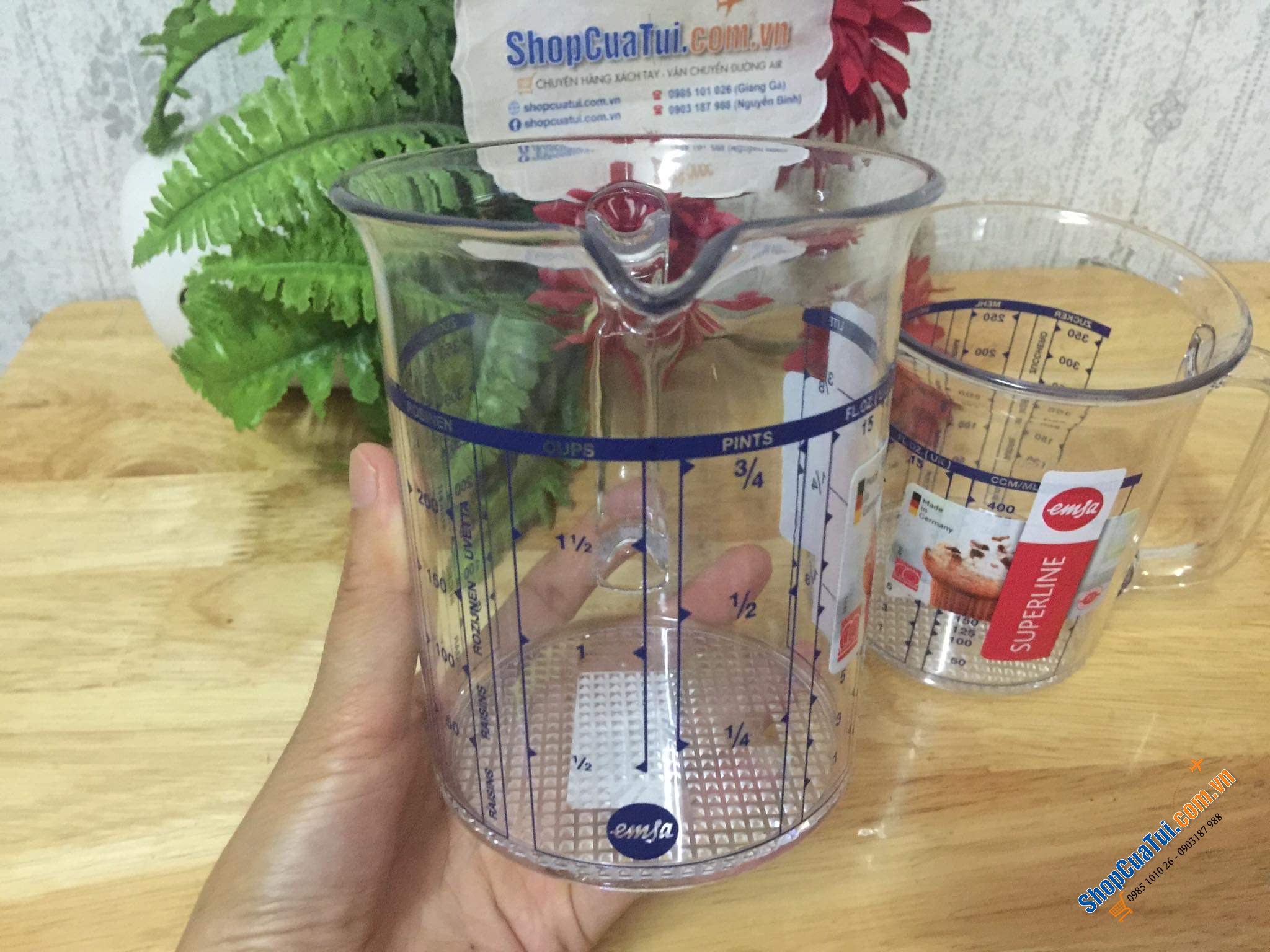 CỐC ĐO THỂ TÍCH - TRỌNG LƯỢNG EMSA - MADE IN GERMANY.