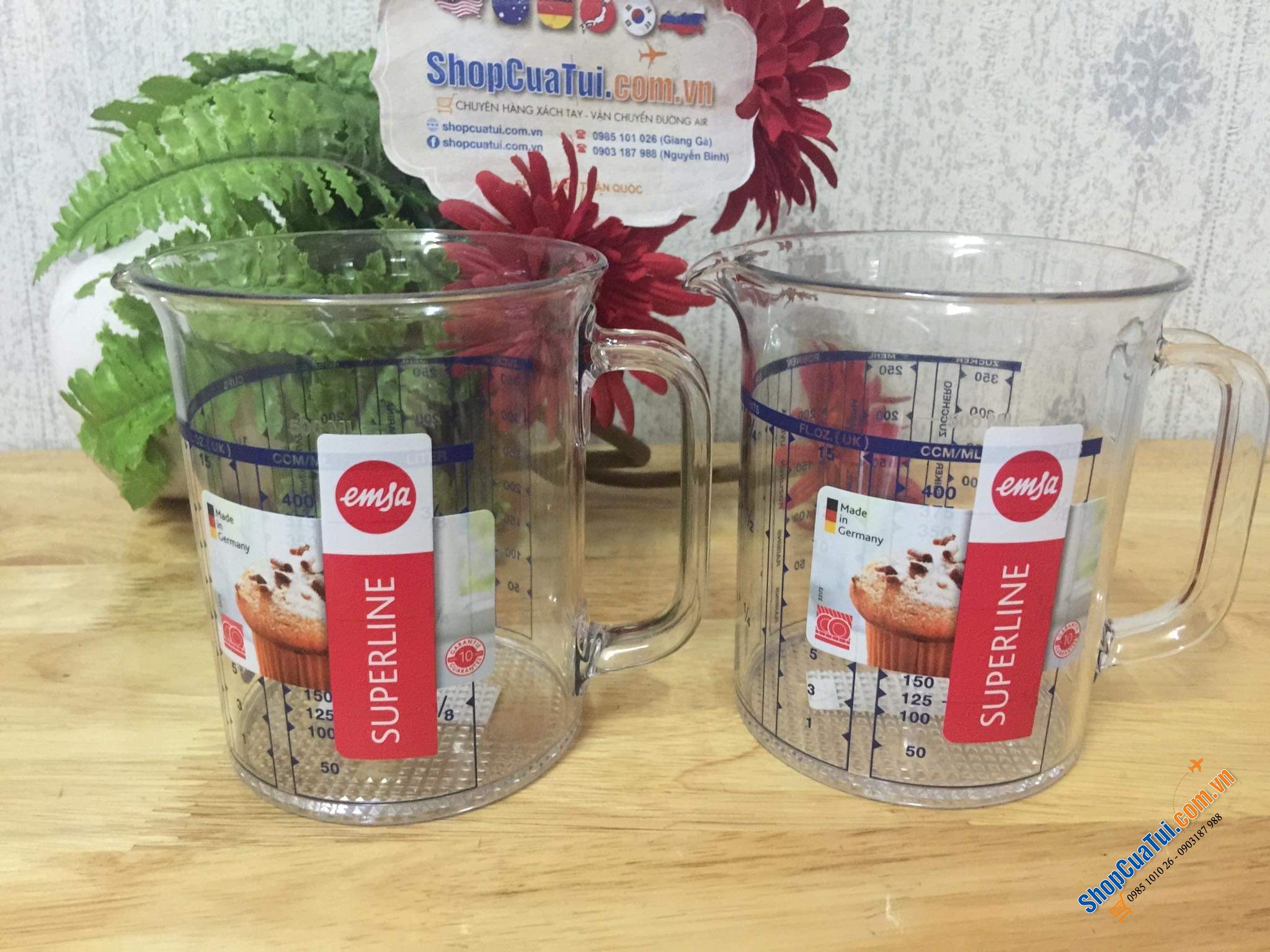 CỐC ĐO THỂ TÍCH - TRỌNG LƯỢNG EMSA - MADE IN GERMANY.