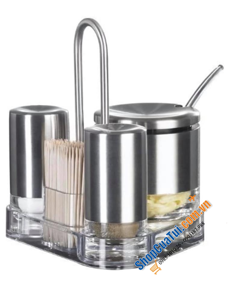 SET ĐỰNG MUỐI-TIÊU-DẤM TỎI-TĂM EMSA ACCENTA.