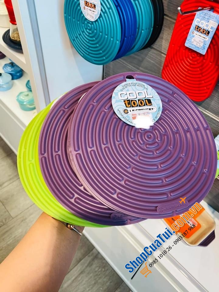 LÓT NỒI SILICON LE CREUSET - Màu Đỏ, cam, đen, hồng, xanh blue, xanh cổ vịt