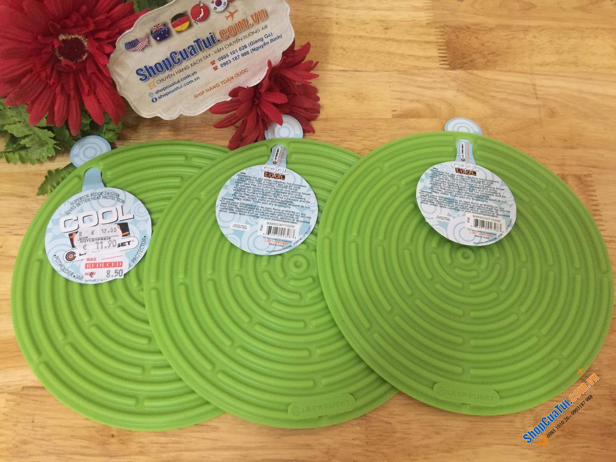 LÓT NỒI SILICON LE CREUSET - Màu Đỏ, cam, đen, hồng, xanh blue, xanh cổ vịt