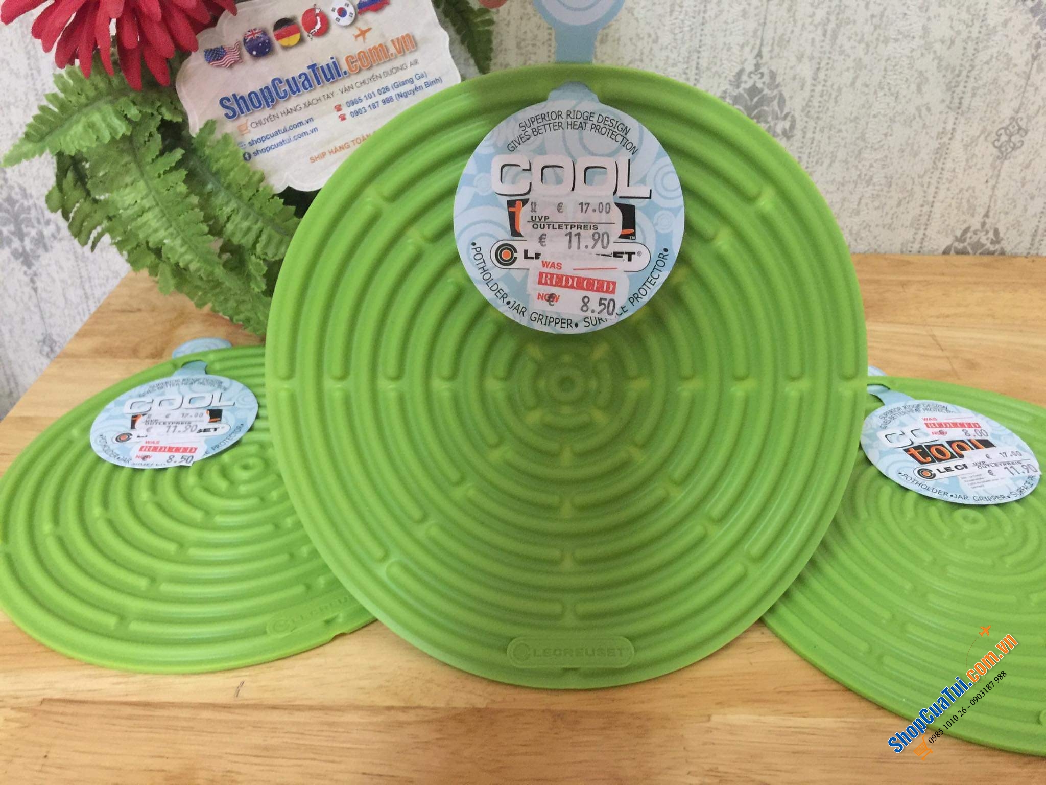 LÓT NỒI SILICON LE CREUSET - Màu Đỏ, cam, đen, hồng, xanh blue, xanh cổ vịt