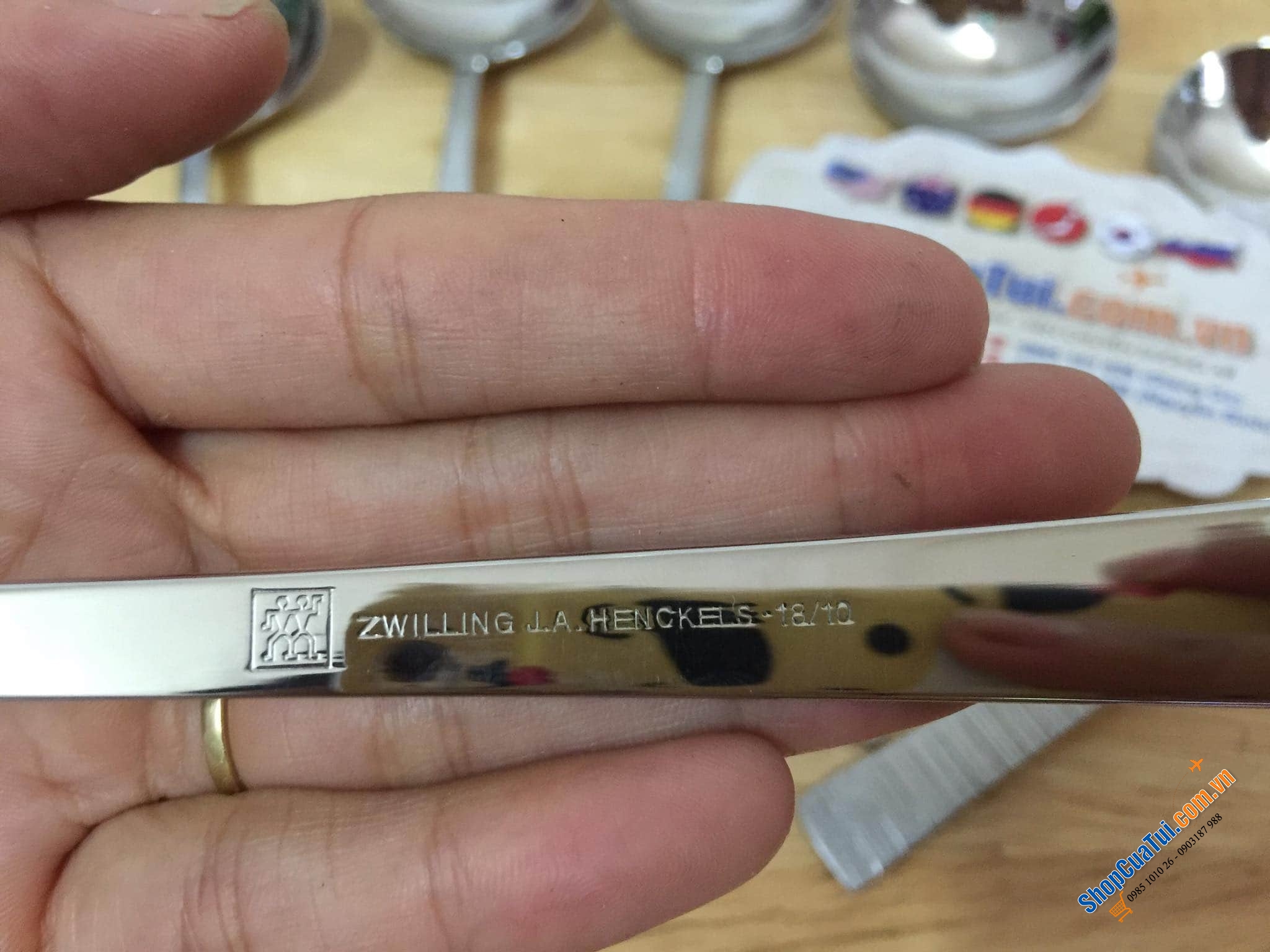 THÌA MÚC SỐT - NƯỚC CHẤM ZWILLING. - CÁN VÂN