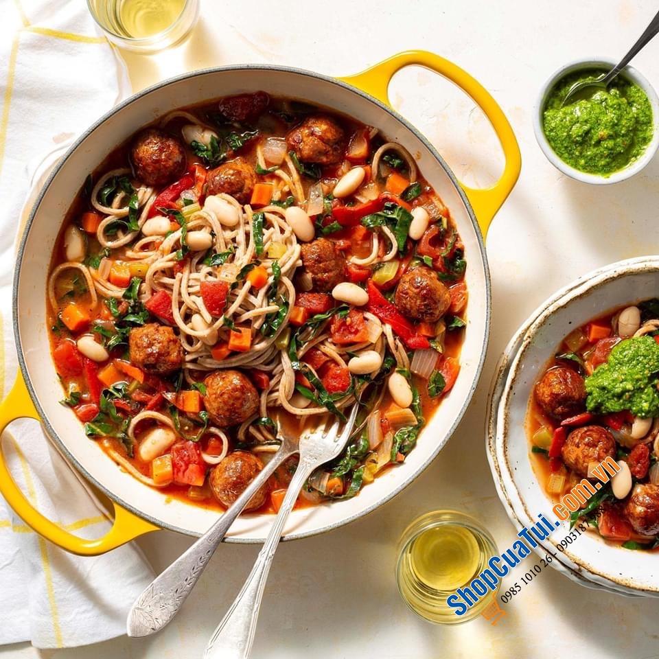 NỒI GANG LECREUSET 24CM MÀU VÀNG CHANH (màu citrus) - DUNG TÍCH 4,2L - MADE IN FRANCE