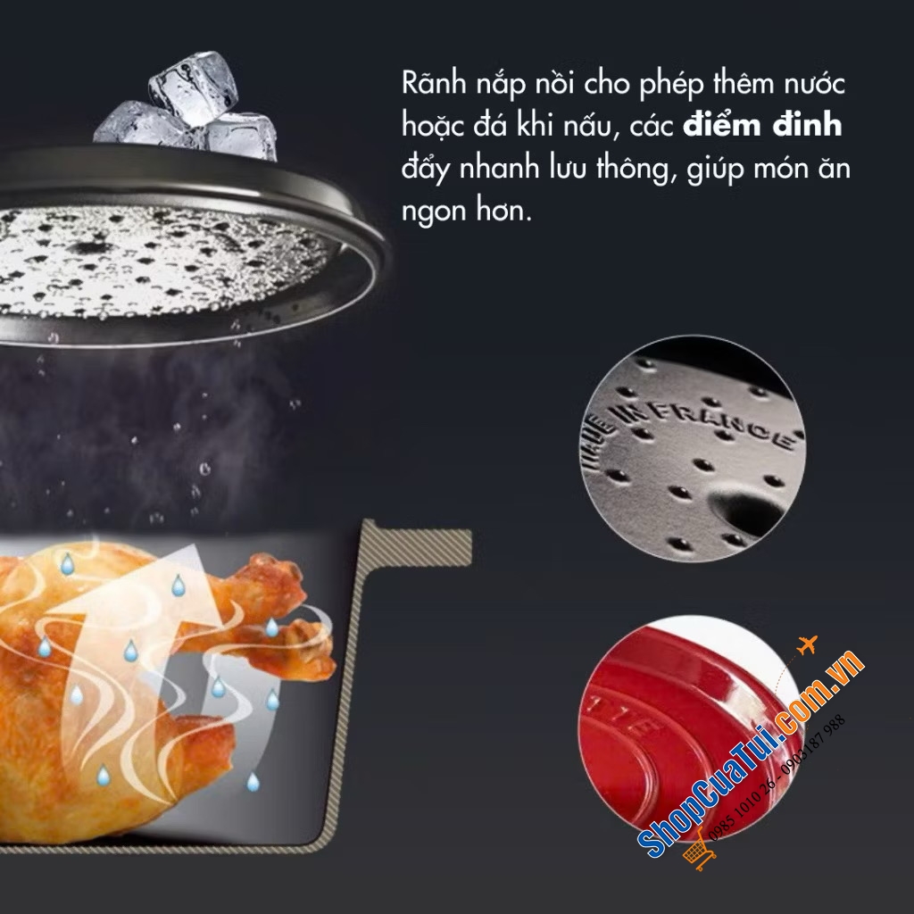 NỒI GANG STAUB CREAM XÁM 22 CM - HIẾM SALE - Màu WHITE TRUFFLE.
