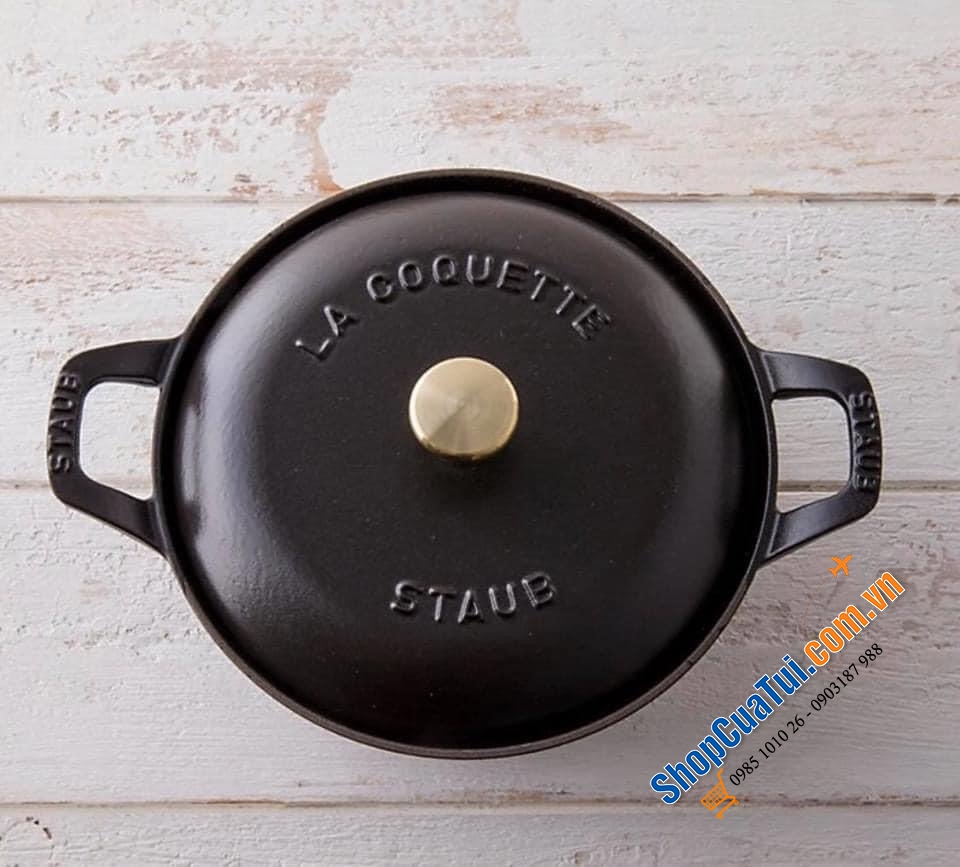 STAUB ĐEN 20 cm QUAI VỂNH - MADE IN FRANCE.