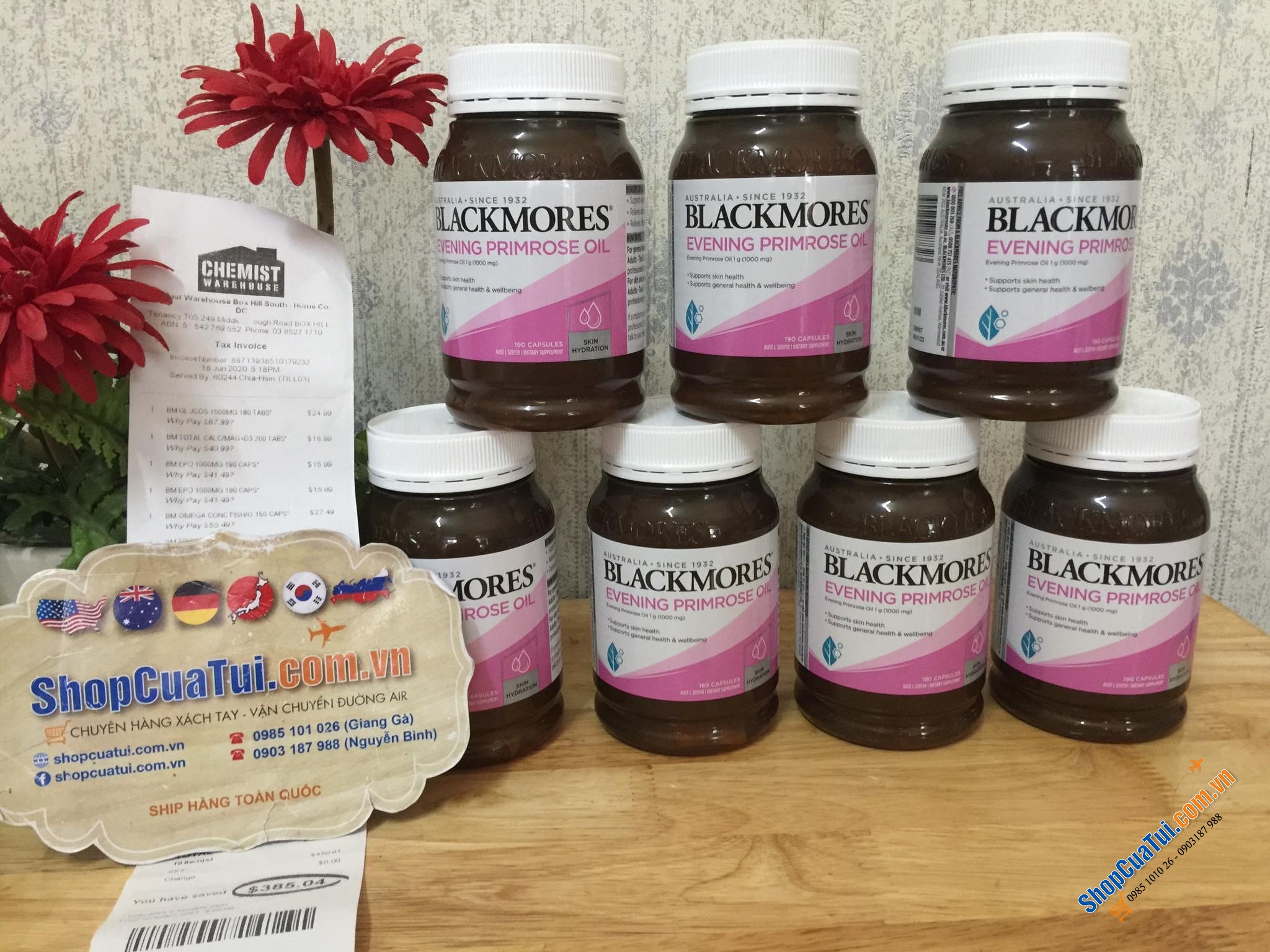 Tinh dầu hoa anh thảo Blackmores Evening Primrose Oil Skin Health Vitamin 190 Capsules - cân bằng nội tiết, đẹp da, tăng cường sức khoẻ hàm lượng anh thảo cao 1000mg