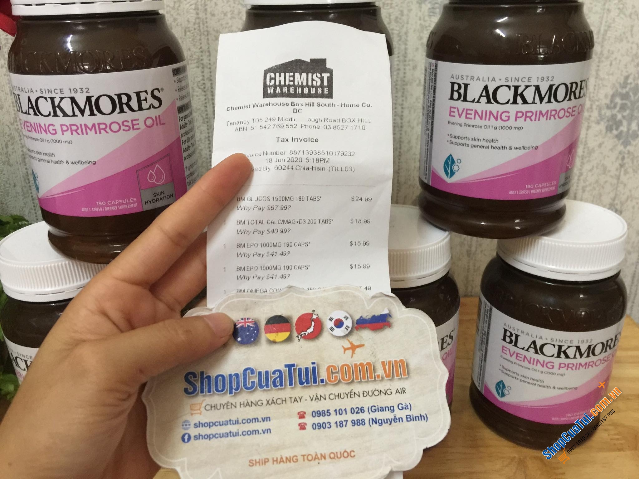 Tinh dầu hoa anh thảo Blackmores Evening Primrose Oil Skin Health Vitamin 190 Capsules - cân bằng nội tiết, đẹp da, tăng cường sức khoẻ hàm lượng anh thảo cao 1000mg