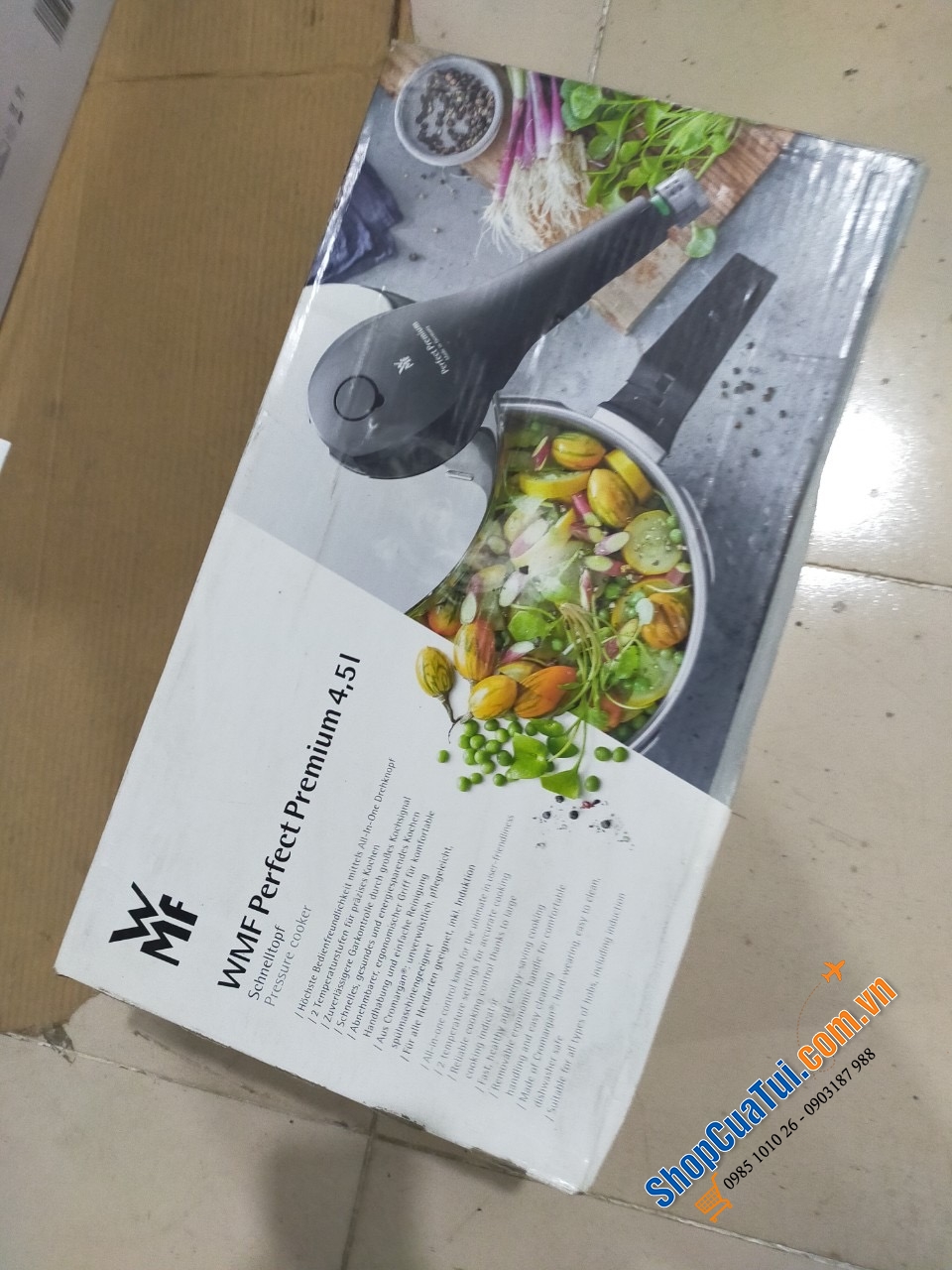 Nồi áp suất WMF Perfect Premium 4,5 lít - Made in Germany. Hàng xịn sò cực kỳ bóng đẹp và chắc chắn