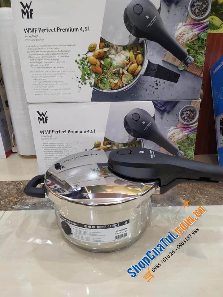 Nồi áp suất WMF Perfect Premium 4,5 lít - Made in Germany. Hàng xịn sò cực kỳ bóng đẹp và chắc chắn