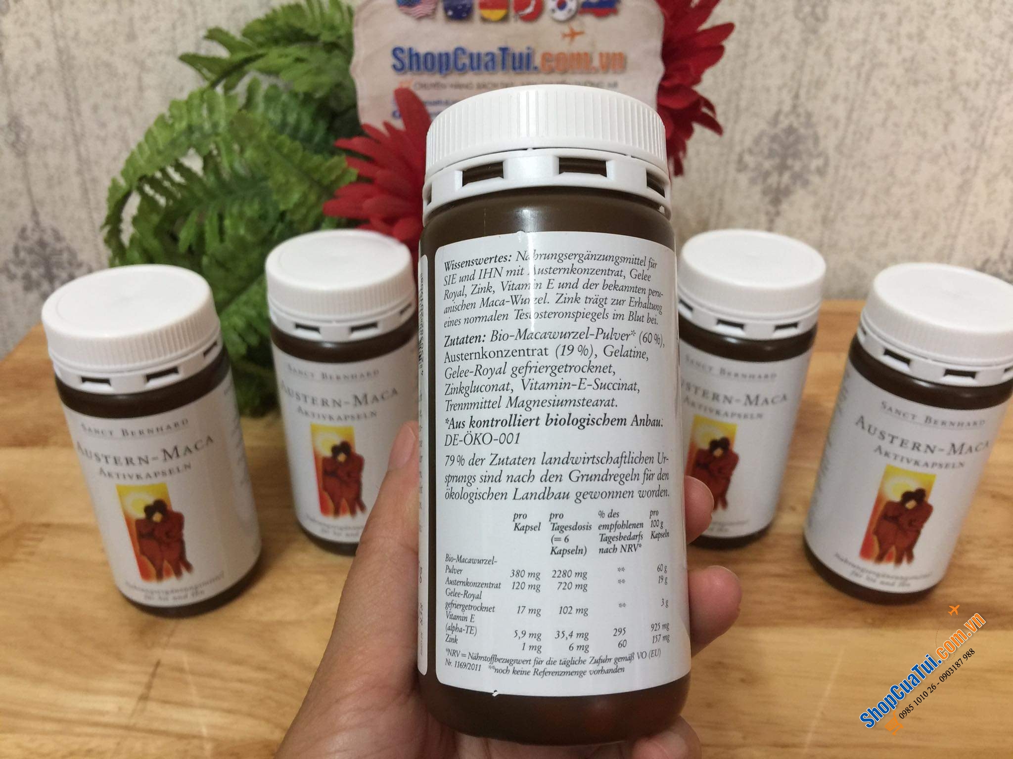 Thuốc Tăng Cường Sinh Lý Austern Maca Aktiv Kapseln, 120 Viên - hãng Sanct Bernhard - MADE IN GERMANY