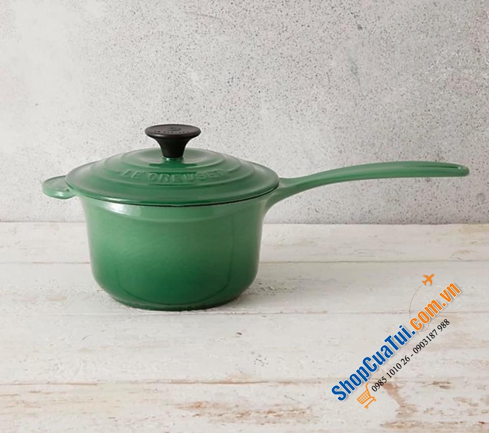 QUÁNH LE CREUSET 16 CM MÀU XANH LÁ
